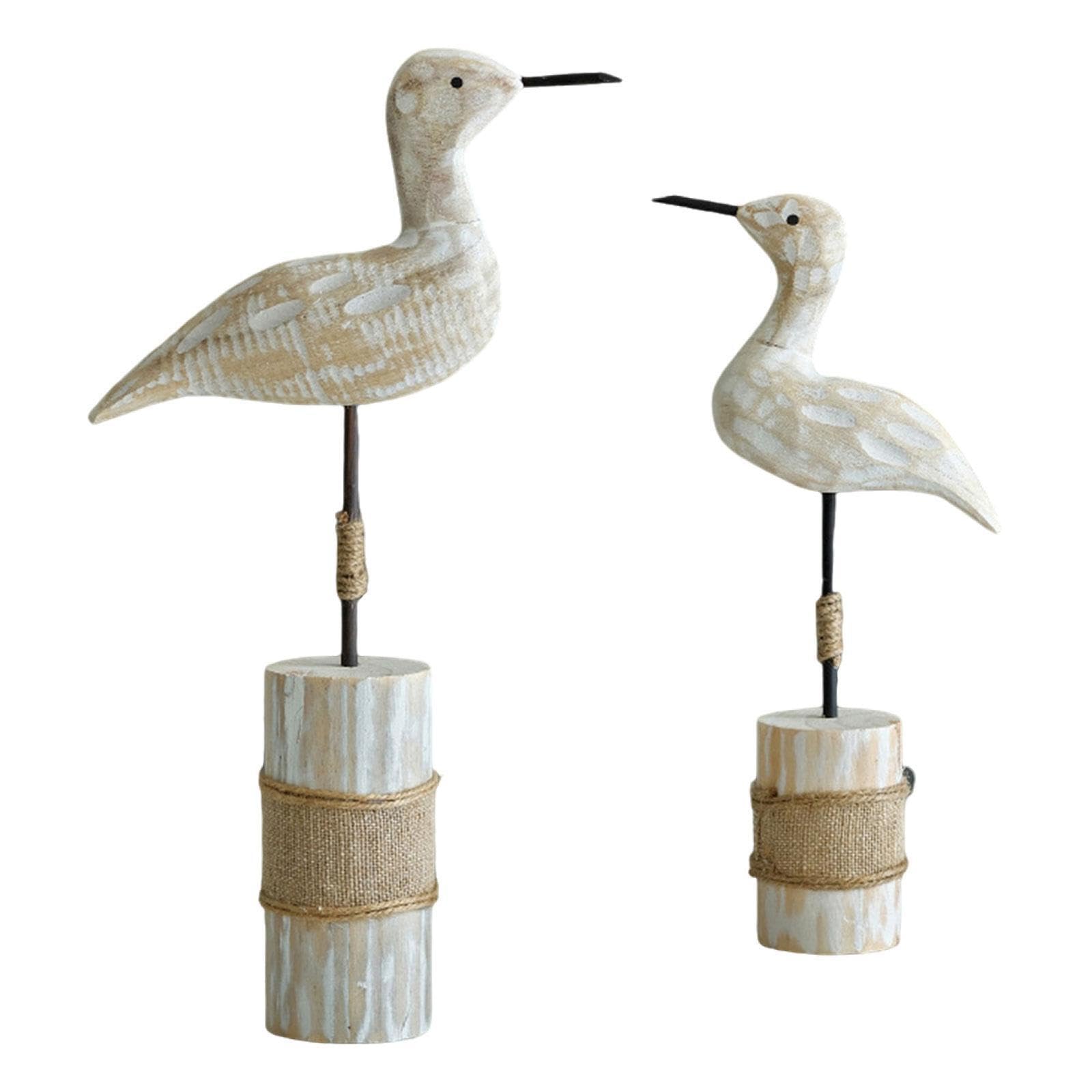 ALCXAZS Seabird Statue On Base Home Decor Art Crafts Exceptional Bird Sculpture Wooden Collectibles Inspiring Table Decoration Keepsake Office Inspiration