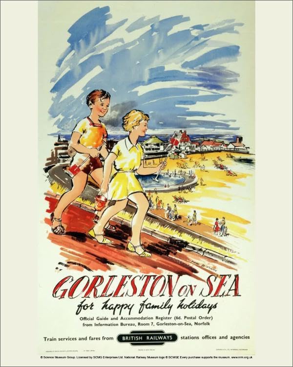 Media Storehouse Gorleston-on-Sea Print, BR Poster, 1957 - Print 10"x8" (25x20cm) (10016007)
