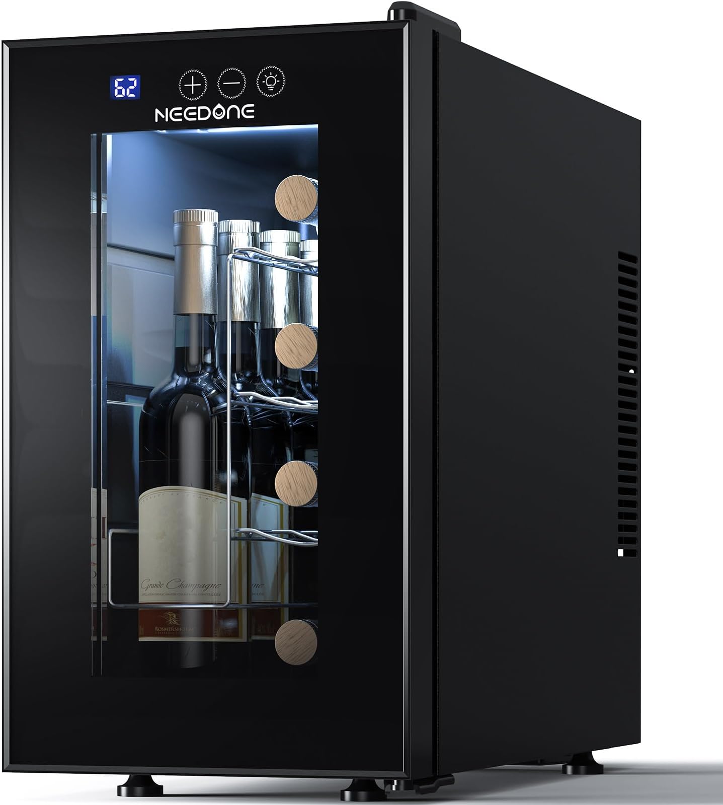 NEEDONE Wine Fridge, 8 Bottle Wine Cooler/Chiller with Wine
