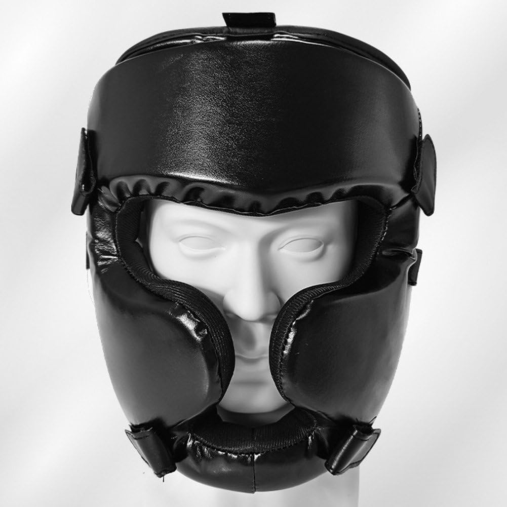 Boxing Headguard, Removable Face Grill, Sparring Grappling Martial Arts Headgear, Full Face Protection Guard Sparring Helmet