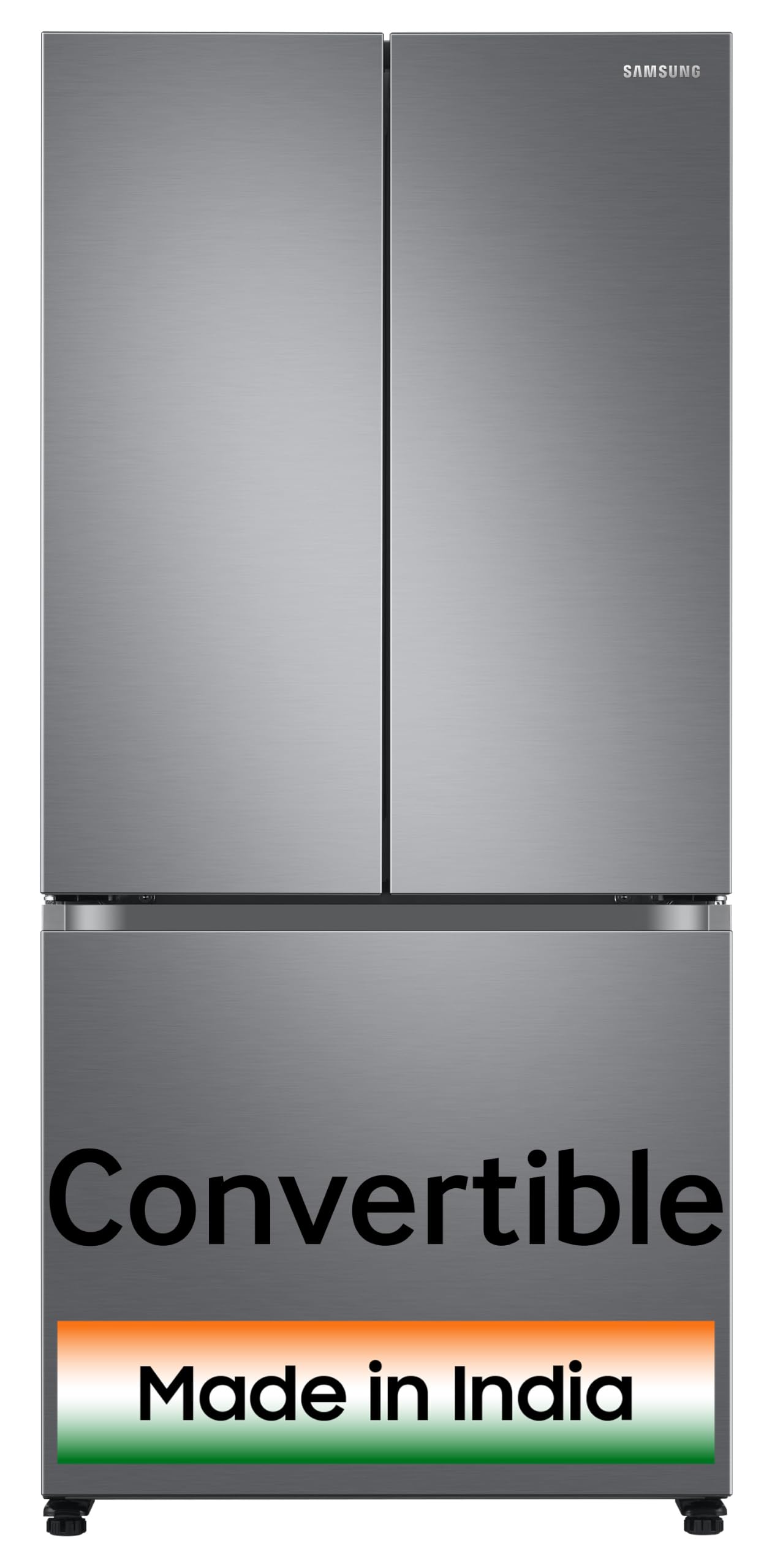 Samsung 550 L, Convertible, Digital Inverter, Frost Free French Door Refrigerator (RF57A5032S9/TL, Silver, Refined Inox) discount deal