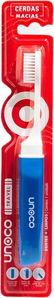 ESCOVA DE DENTE UNOCO TRAVEL AZUL