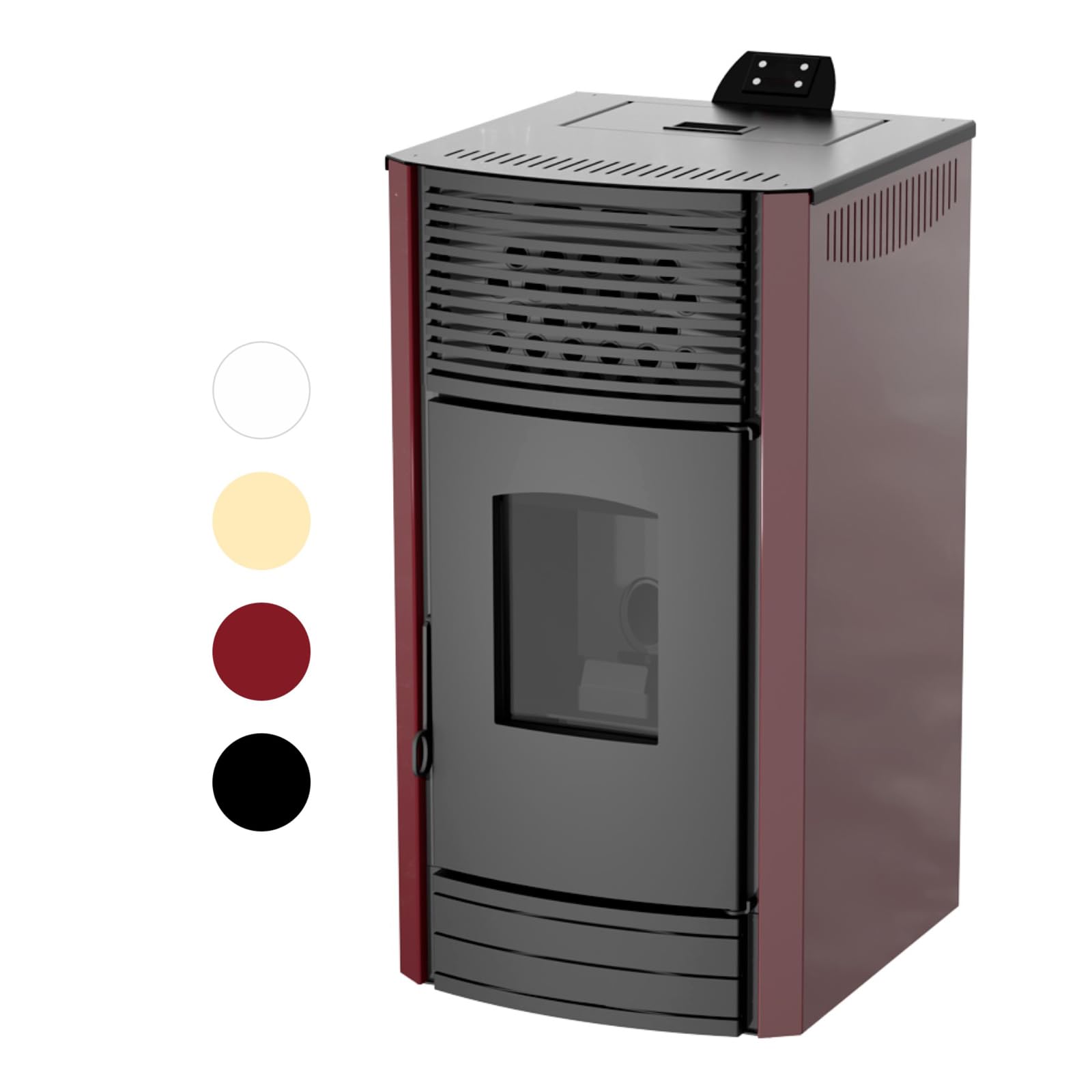 Robin Wood- Enya Air - Stufa a pellet, ad aria condizionata [8 KW, 10 KW, 12 KW], classe di efficienza energetica A+ | riscaldamento a pellet, caminetto a pellet, riscaldamento, stufa a camino, forno