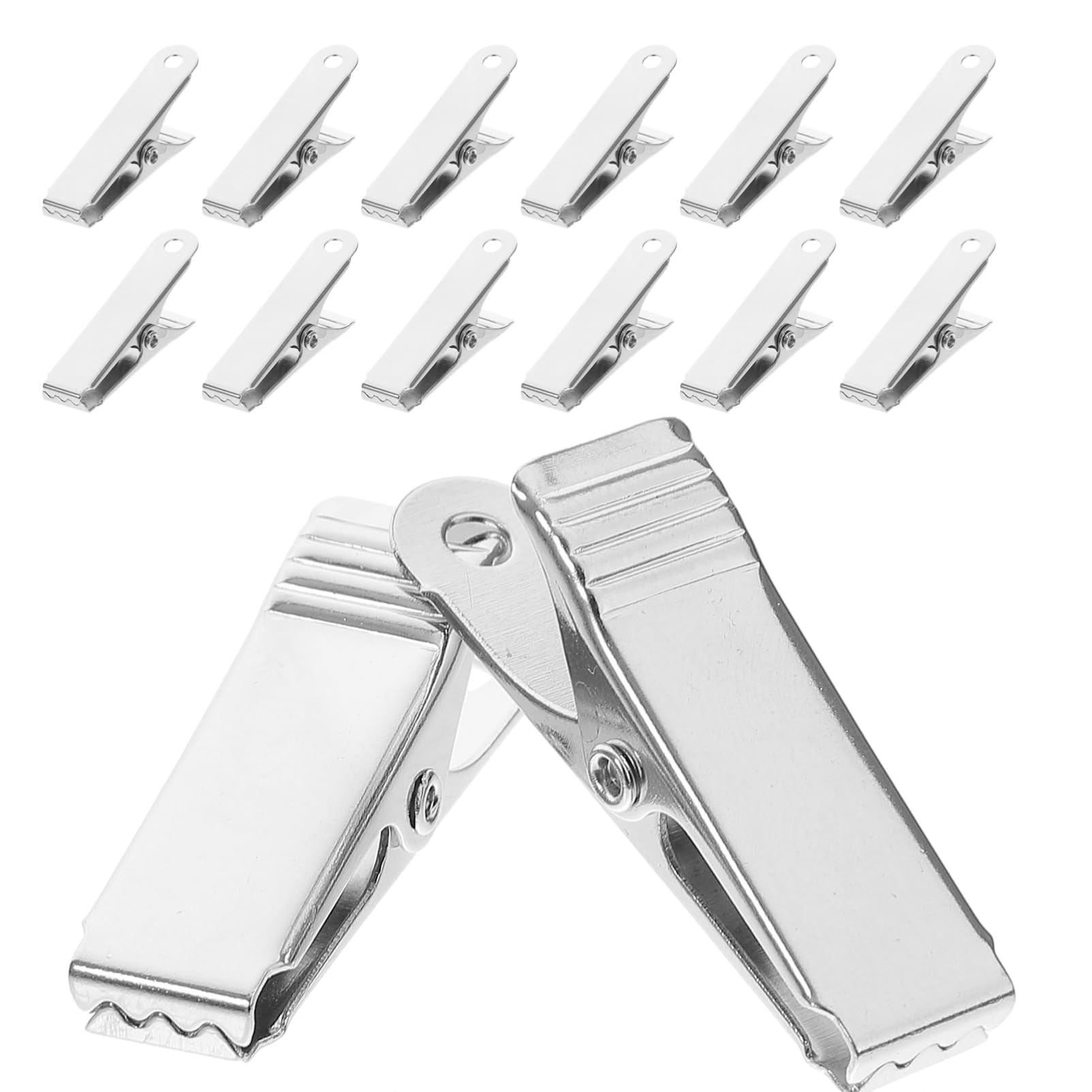 PRETYZOOM 1set Metal Alligator Clip Small Mini Alligator Clips Wide Alligator Clips Alligator Clips for Crafts Alligator Clamps Tool Spring Jaw Modelling Alligator Clips Silver 20pcs