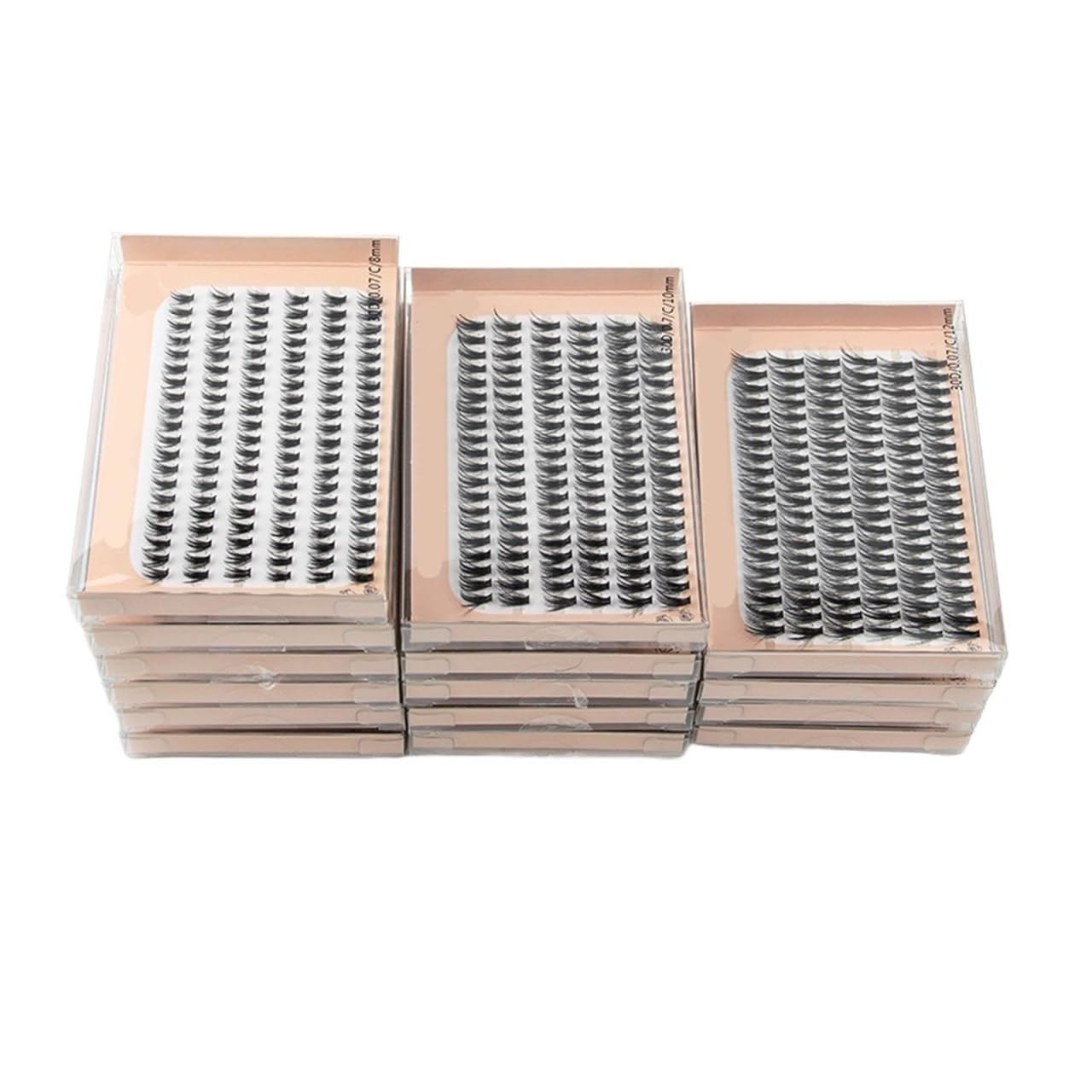 UAMOU 2-50 Boxes Eyelash Extension 120 Bundles Natural C Curl Individual False Lashes 30D Cluster Volume Lashes Make