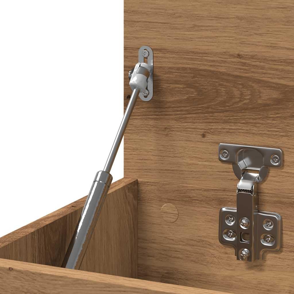 vidaXL Banco Zapatero Madera de ingeniería Roble Artisan 80x30x45 cm, Banco Zapatero, Asiento de Banco de Pasillo, Asiento de Pasillo