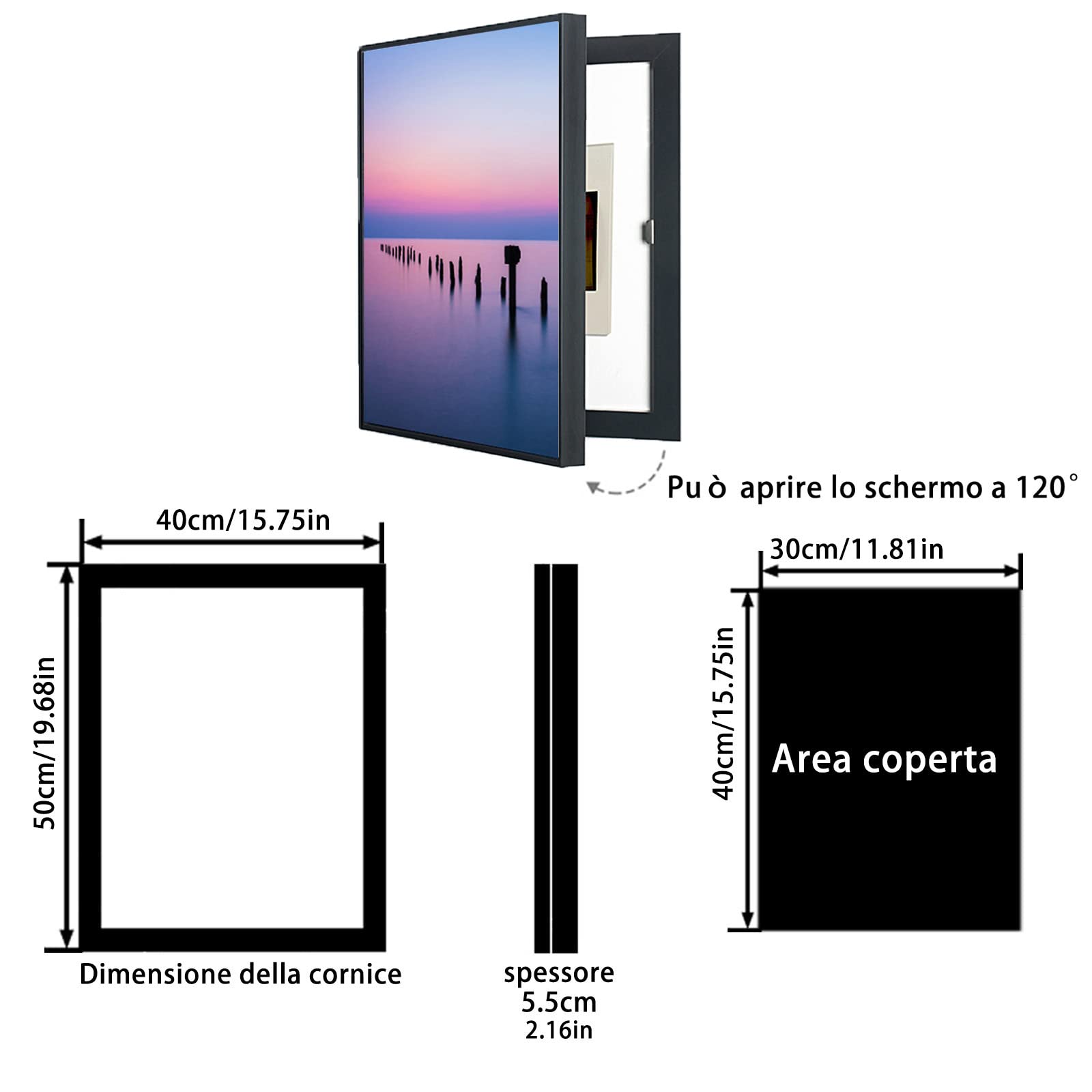 Pintura decorativa de caja de distribución, Panel de instrumentos eléctricos Panel decorativo abatible Panel de contadores eléctricos con cubierta decorativa for pintura decorativa Ocultar pinturas de