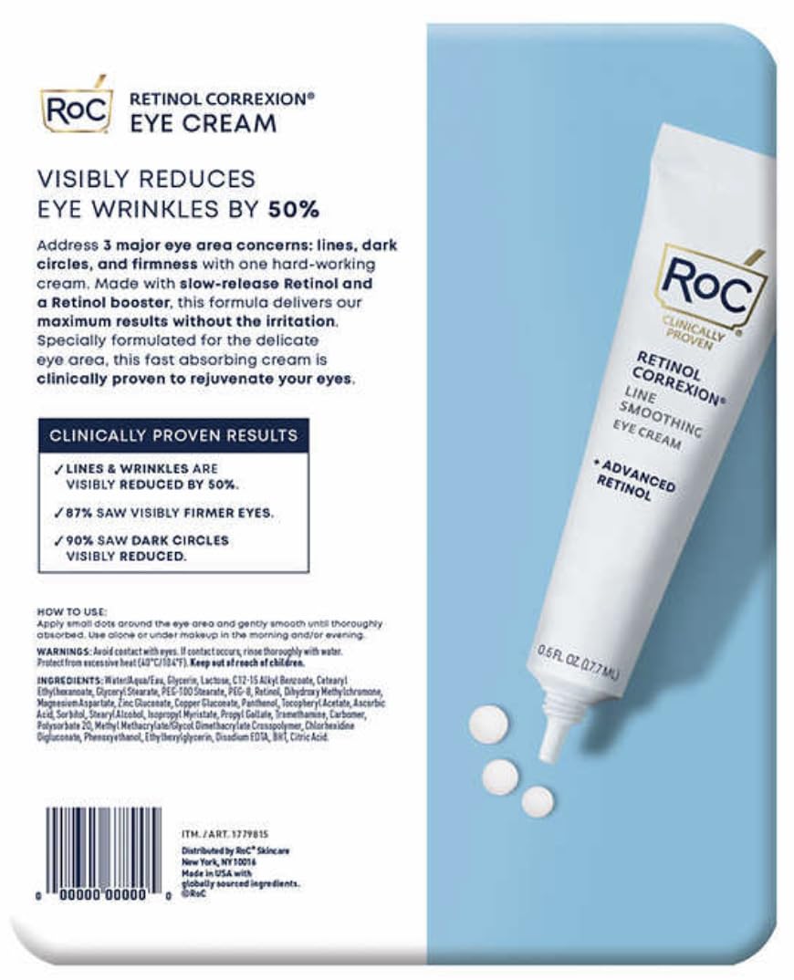 RoC Line Smoothing Eye Cream 3-pack, 0.6 fl oz - Image 2