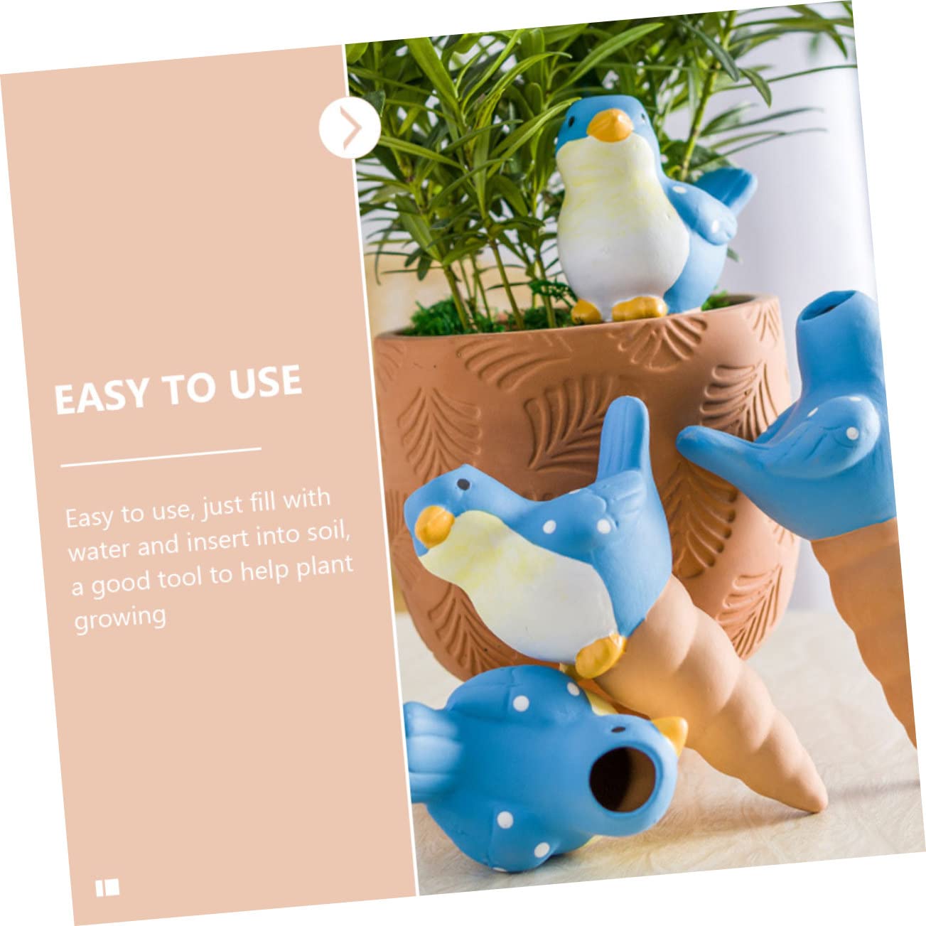 Gatuida Sfere di Irrigazione Automatica in Ceramica per Piante 4Pezzi, Globi d'Acqua per Giardino e Terrazza