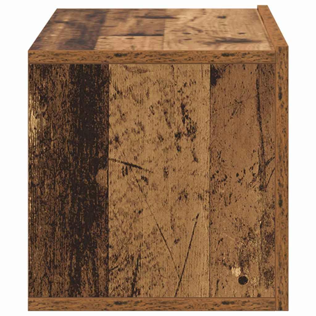 3-Piece Floating TV Cabinet, Engineered Wood, Brown | Includes three 23.6x11.8x11.8 inch units, offering modern wall-mounted storage for living room media devices.