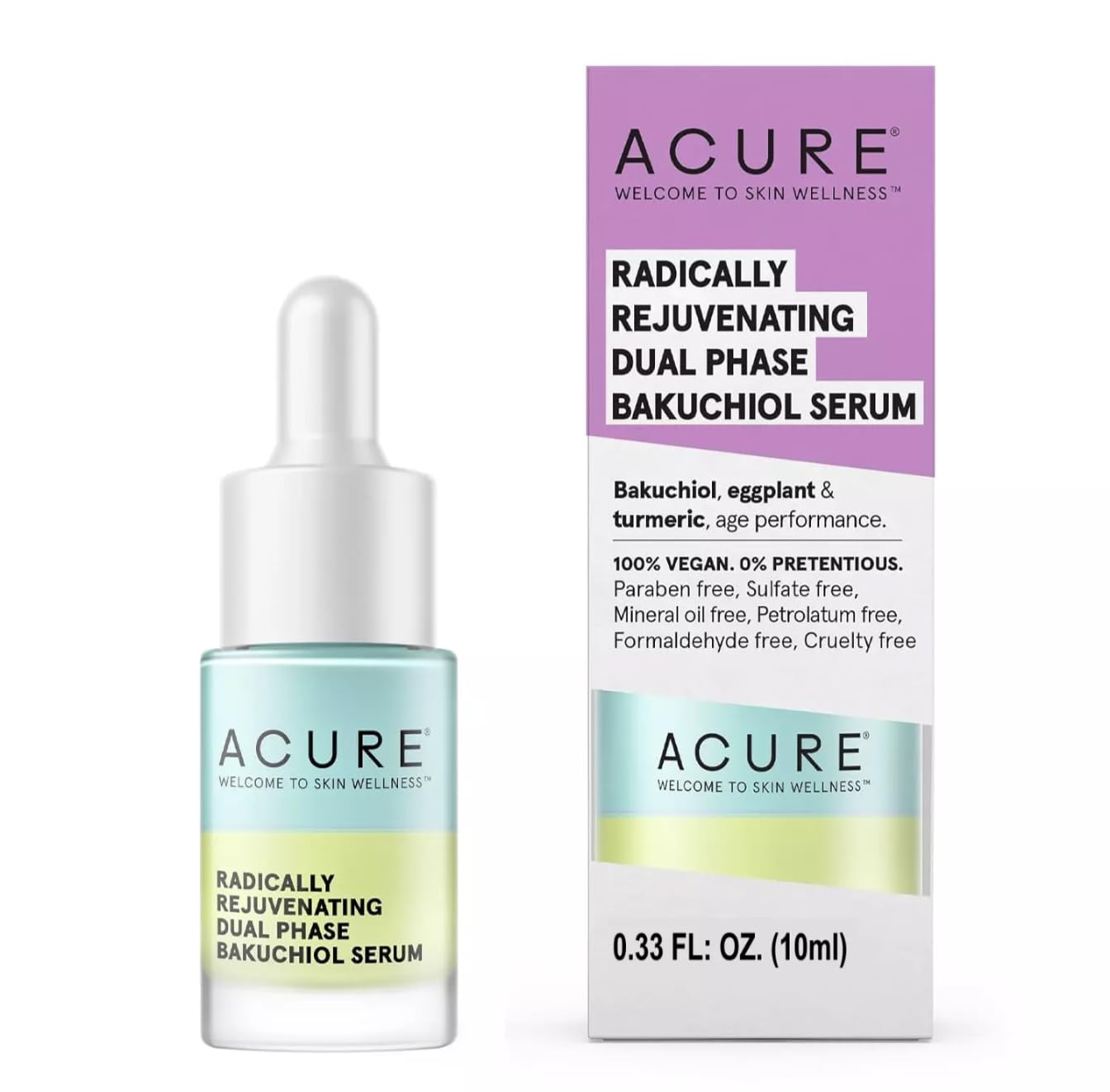 Acure Radically Rejuvenating Dual Phase Bakuchiol Serum - 0.33 oz (.33 oz (10 ml))