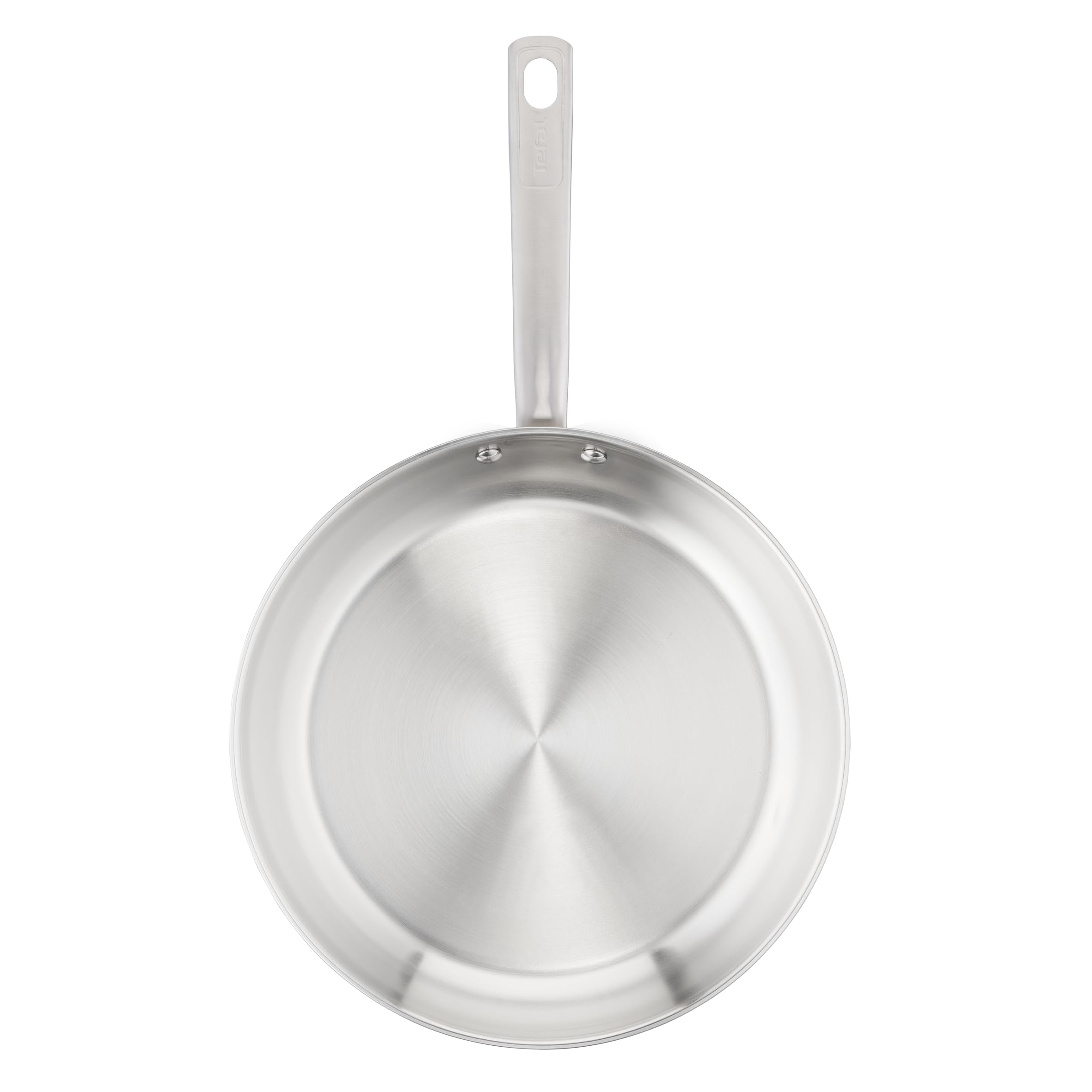 Tefal E492S2 Virtuoso - Set di 2 padelle | 24 + 28 cm | acciaio inossidabile di alta qualità | non sigillato | finitura spazzolata | adatto a induzione | forno fino a 250 °C