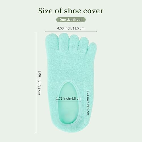 Miniatura 8 de Calcetines hidratantes, 2 pares de calcetines de gel hidratante, calcetines suaves para spa y pedicura para talones secos agrietados, callosidades,