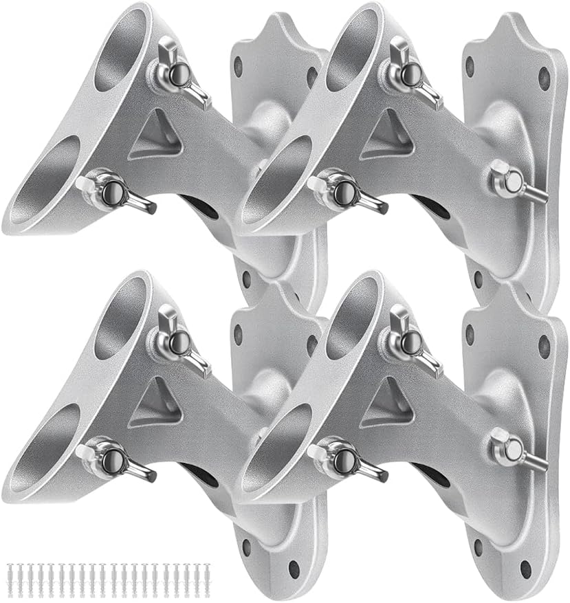 Flag Pole Holder for Outside House, Outdoor Flag Holder, Metal Flag Pole Bracket, Aluminum Alloy Flag Mount, Heavy Duty Flagpole Mounting Bracket, Dual Position Flag Holders