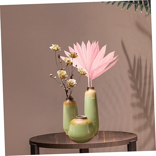 Miniatura 2 de DECHOUS 2 jarrones de hoja de palma a granel para colgar en la pared, decoración de hierba de las pampas, hojas de palma secas a granel, abanico de