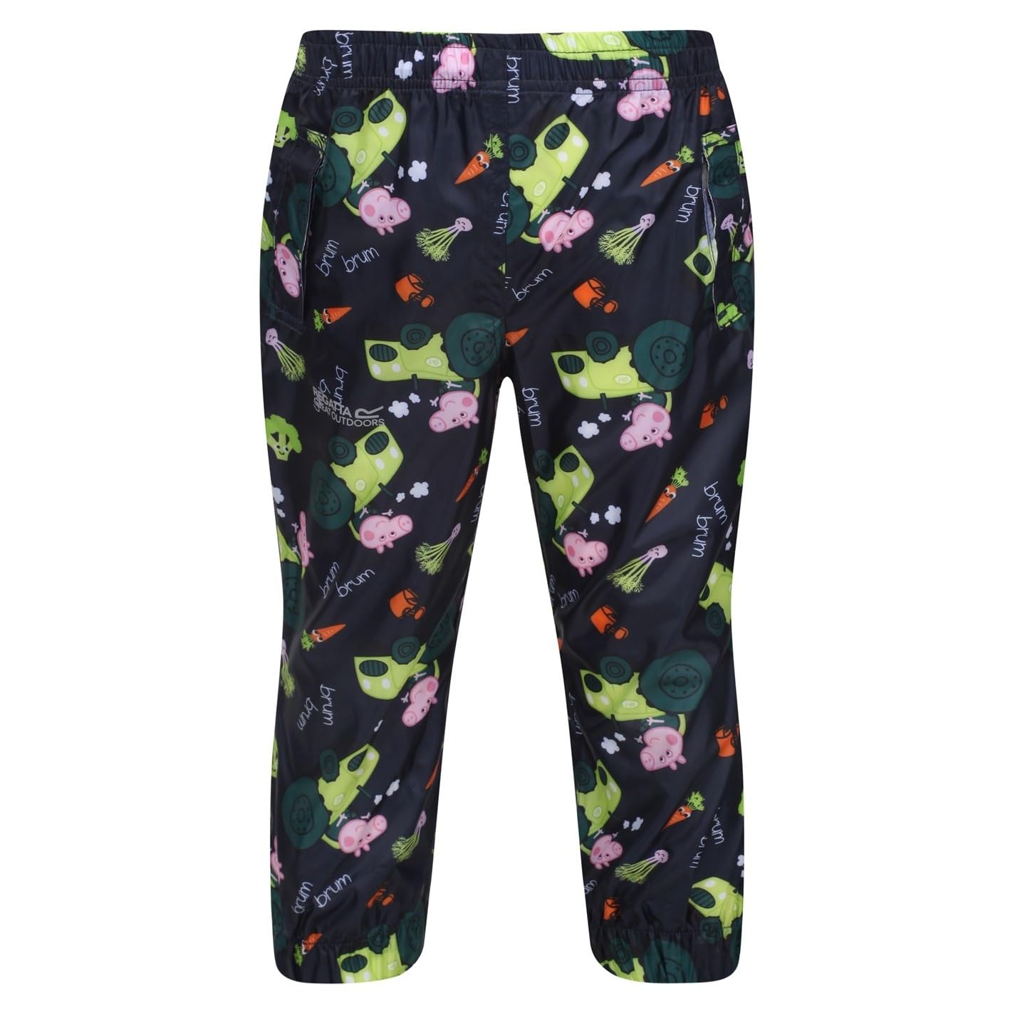 Regatta Peppa Pig 'Pack It' Waterproof Packaway Overtrousers - Peppa Polka Dot Blue