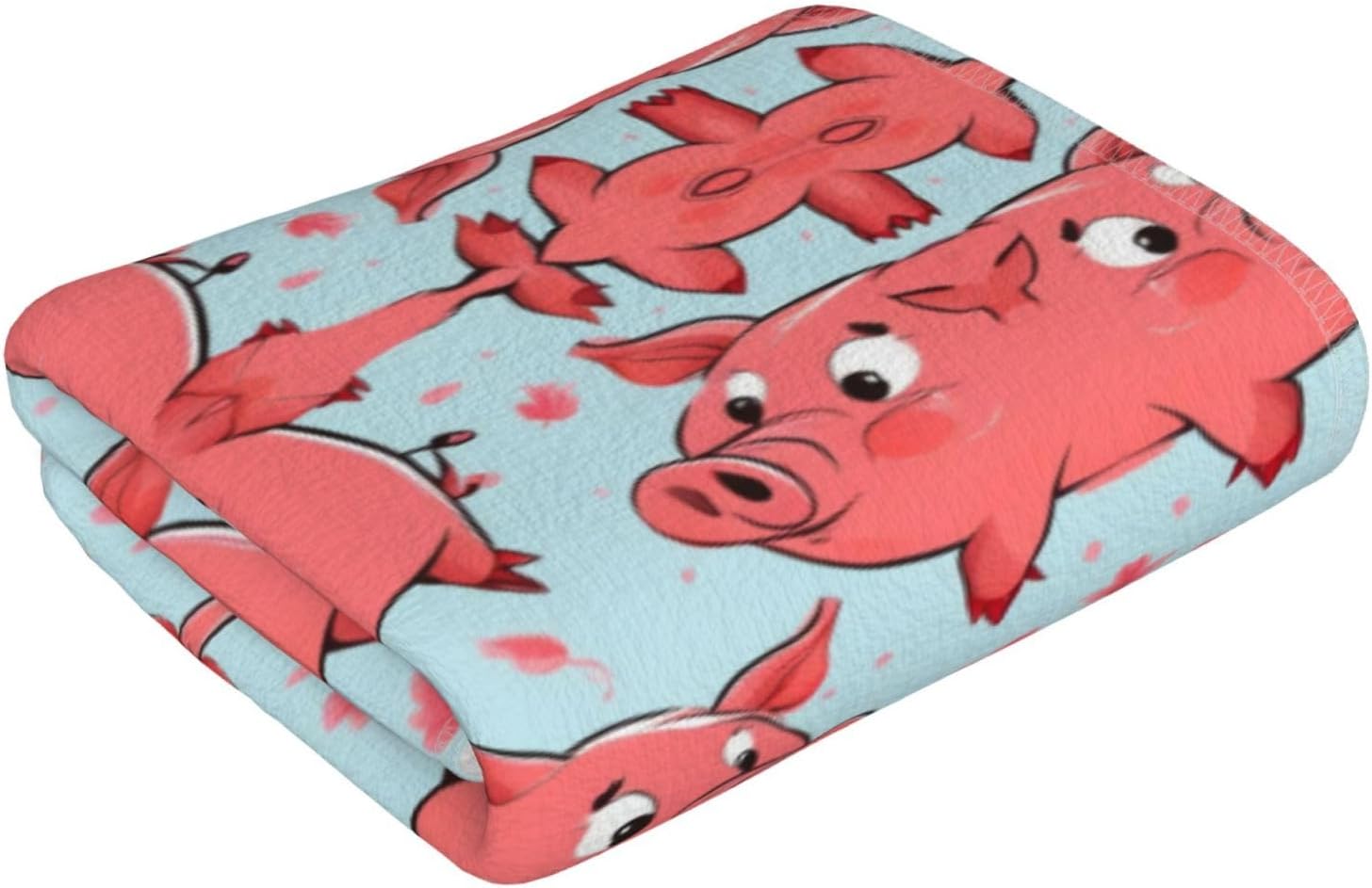 Red Cute Piggy Print Hand Towels for Kitchen, Decorative Bathroom Towels Decor Farmhouse Cute for Men Women Gifts