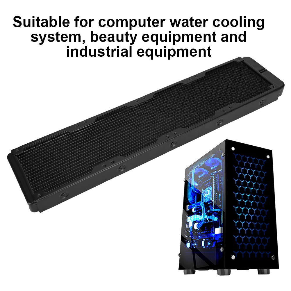 Zunate Czarny Aluminiowy Grzejnik 480 Mm |18-rurowy Wymiennik Ciepła