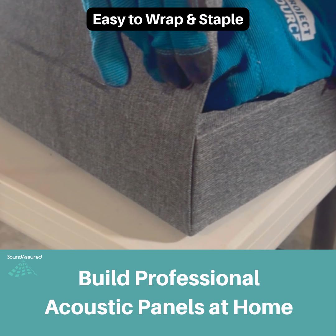 SoundAssured Tela acústica, tela acústicamente transparente para hacer paneles acústicos, panel de sonido para bricolaje, tela acústica (verde oscuro)