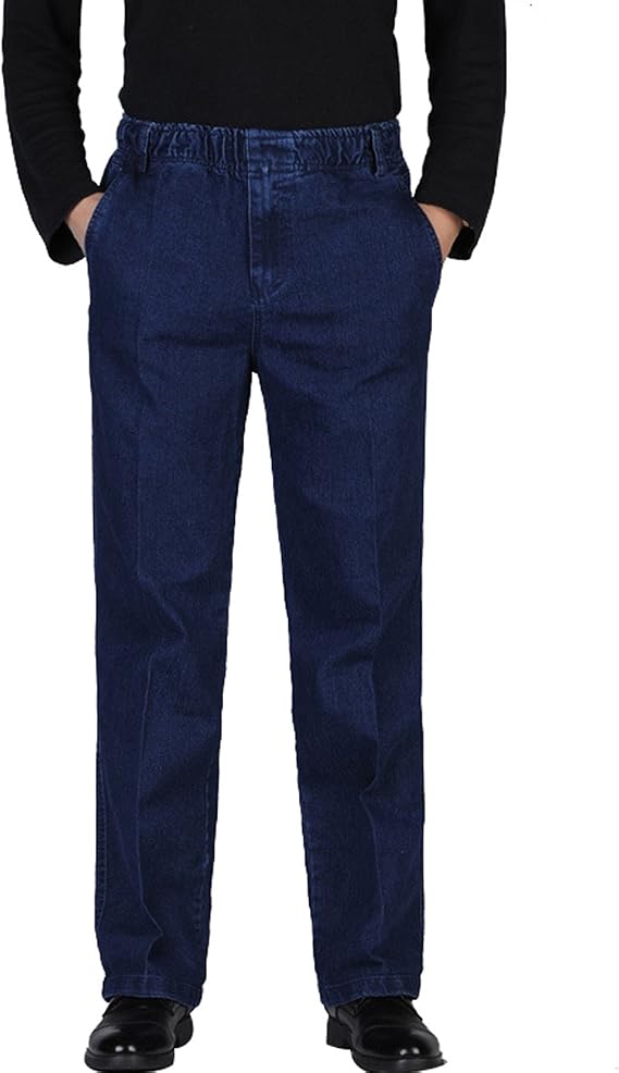 Full Elastic Waist Denim Pull On Jeans 