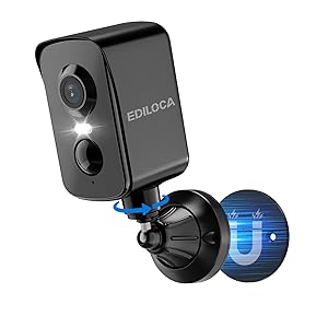 2K Magnética Camara Vigilancia WiFi Vigilancia con 5200mAh Batería Recargable Exterior 300°P Detección Humana por IA Visión Nocturna Color PIR Detección Móvil IP65 Audio bidireccional Alarma