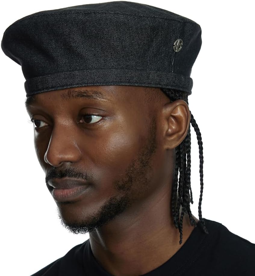 UNDERCONTROL Extra Large Oversized Painter Artist Beret Hat for XXL Big Head Hand Adjustable Denim Unisex XL Plus Size Korean