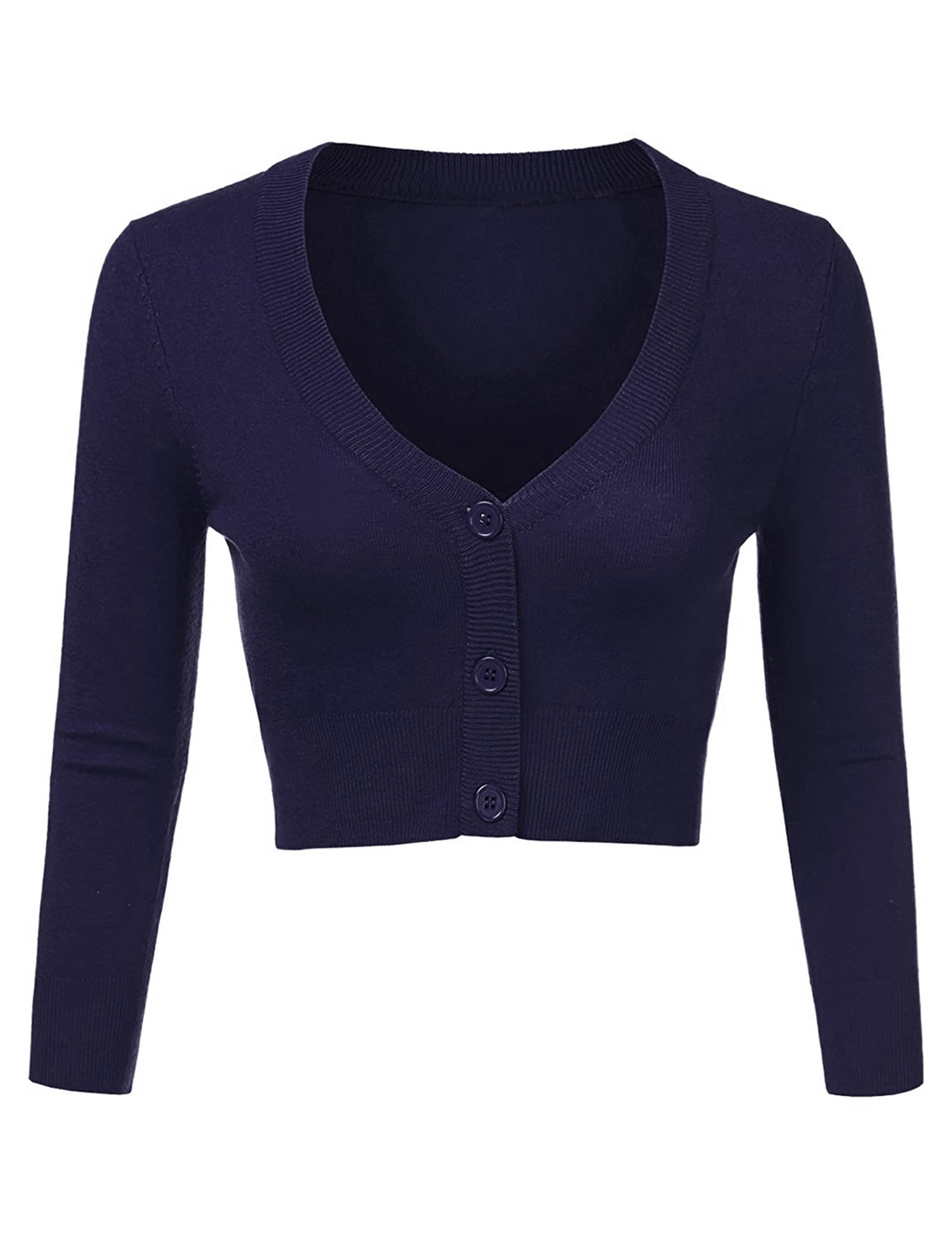 Aottori Bolero Damen Festlich Kurz Strickjacke Elegant Langarm Open Front Cropped Cardigan Schulterjacke Bolerojacke Strick Jäckchen für Mädchen Kleider