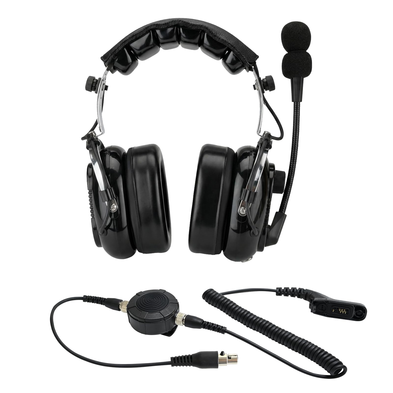 Casque de course tout-terrain antibruit 2 voies avec adaptateur 5