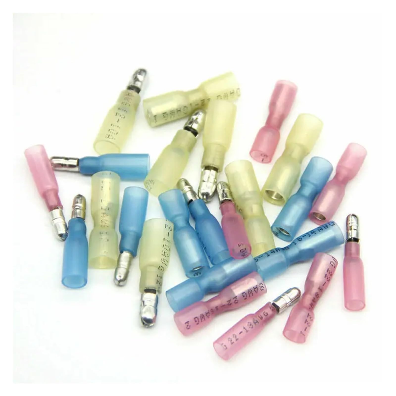 VWWJCCRO 60PCS Heat Shrink Female Male Electrical Wire Connectors Splice Crimp Terminals Kit 10-22AWG Assortment