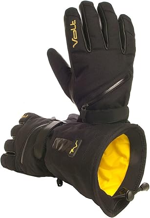 Mens Volt Heated snow gloves, Black, Medium