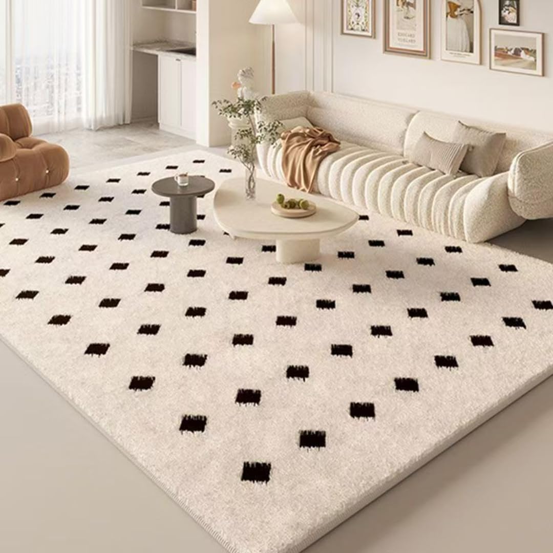 Tapis de salon en peluche 120x160 cm FYR-004 pour chambre