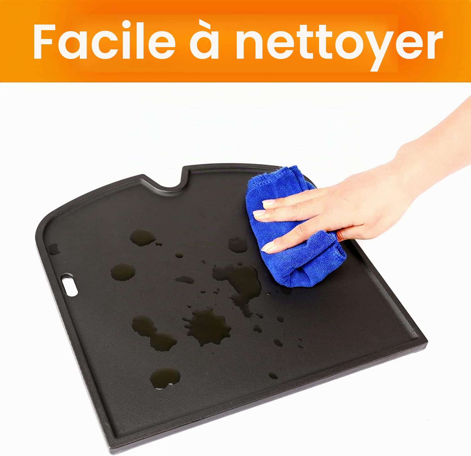 GFTIME Grille de cuisson en fonte pour barbecue à gaz portable Weber Traveler - Pièce de rechange - Noir