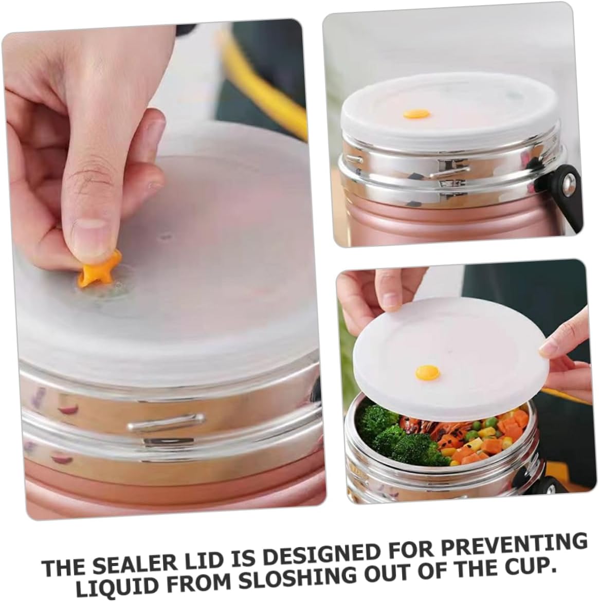 PRETYZOOM Food Bowl Covers Airtight Lids Reusable Plastic Sealer Lid for Lunch Box