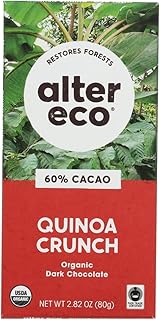 Alter Eco Chocolate Dark Quinoa 48x 2.82OZ