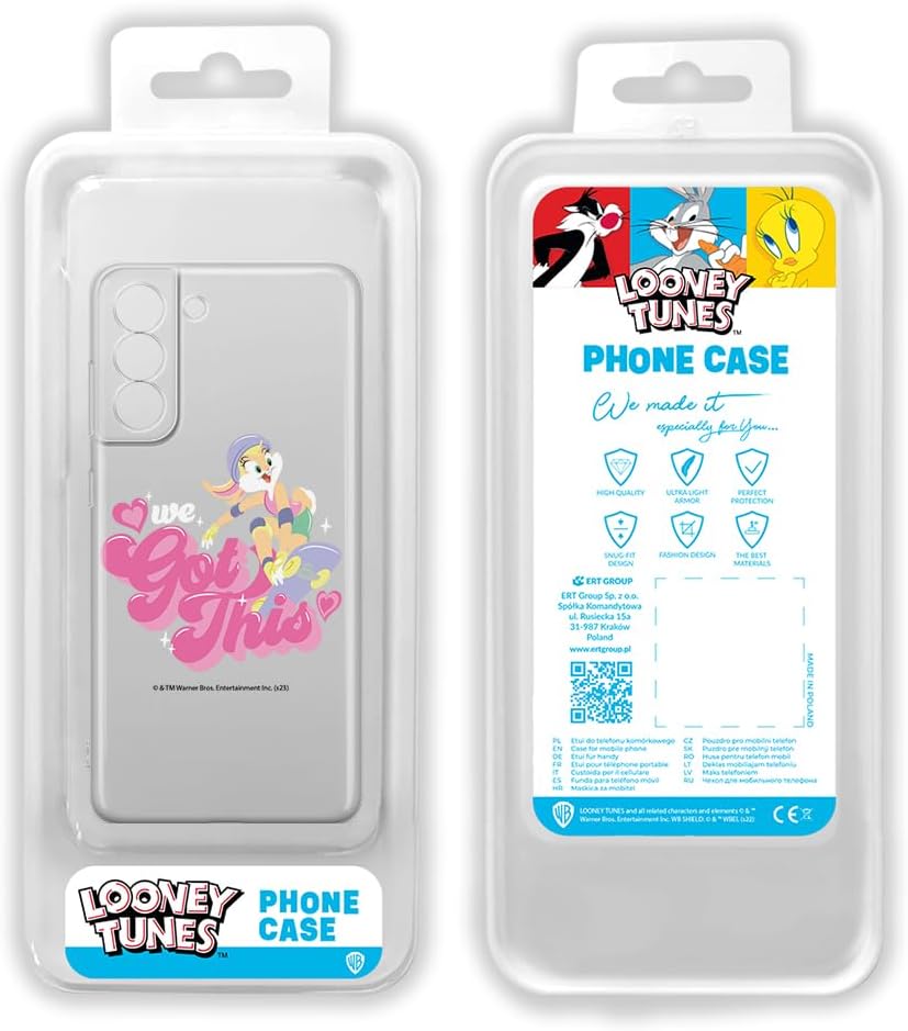 ERT GROUP Mobile Phone case for Samsung S21 FE Original and Officially Licensed Looney Tunes Pattern Lola 004 optimally adapted to The Shape of The Mobile Phone, Partially Transparent