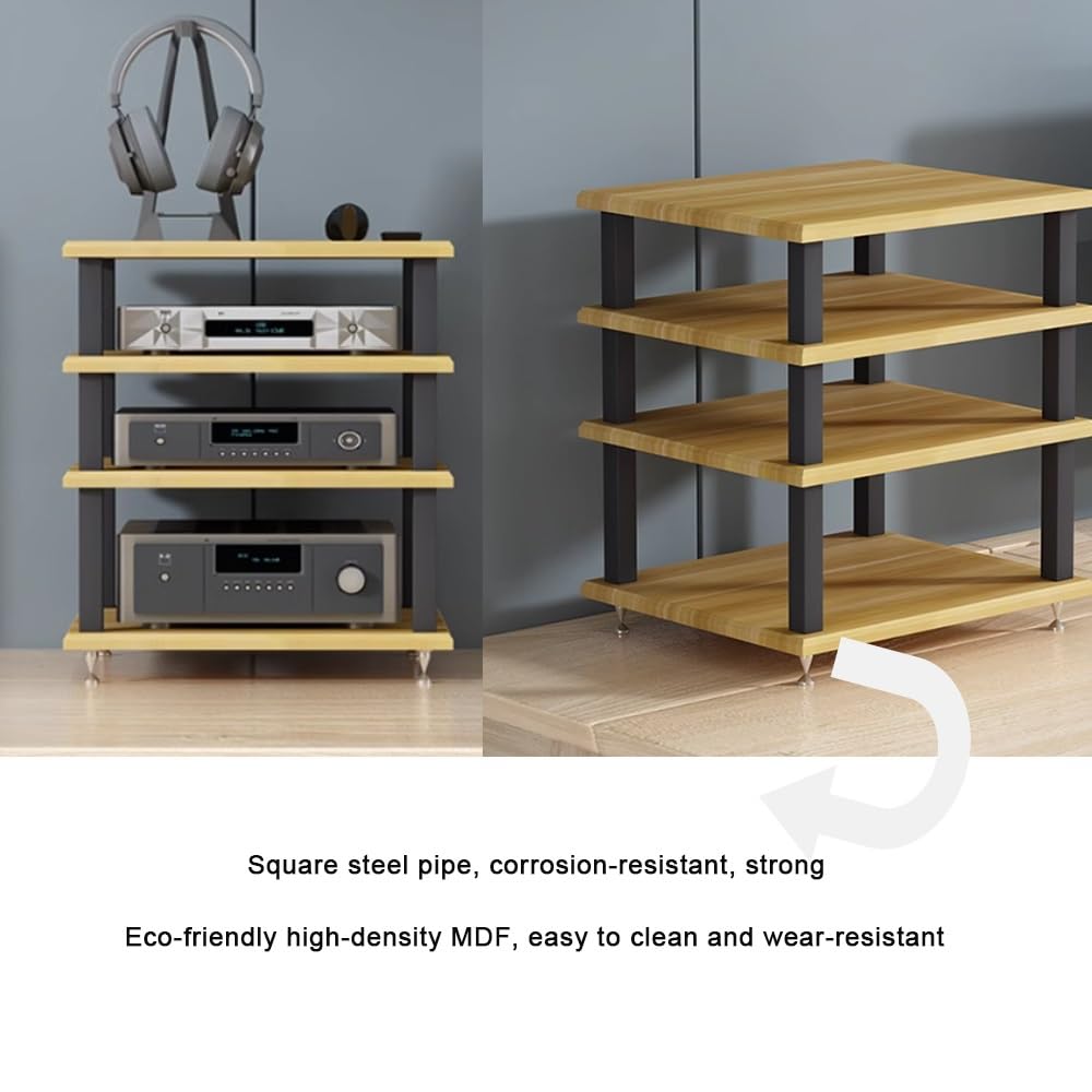 Scaffale multimediale a 2 livelli per console di gioco e lettori DVD - Supporto per Xbox, PS5, Blu-ray e altro ancora - Elegante centro di intrattenimento