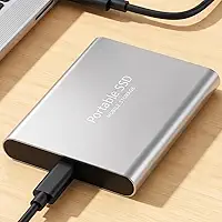 SSD portátil de 2 TB, unidade de estado sólido externa, expansão de armazenamento de grande capacidade para telefone e computador, prata