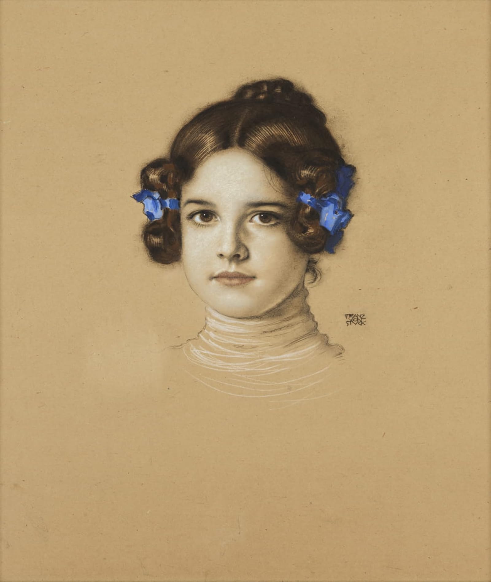 ARTXLXXBN Famous Art Print Poster Vintage Wall Art Mary Stuck the daughter of the artist by Franz von Stuck Canvas Art Poster for Home Decor 60x90cm