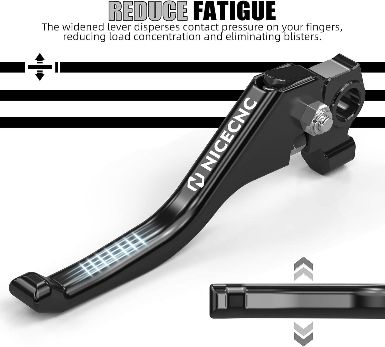 NICECNC Short Brake Lever Brake Handle Levers Compatible with 690 Enduro R SMC-R 2014-2023, Compatible with Husqvarna 701 Enduro Supermoto 2016-2024, Black