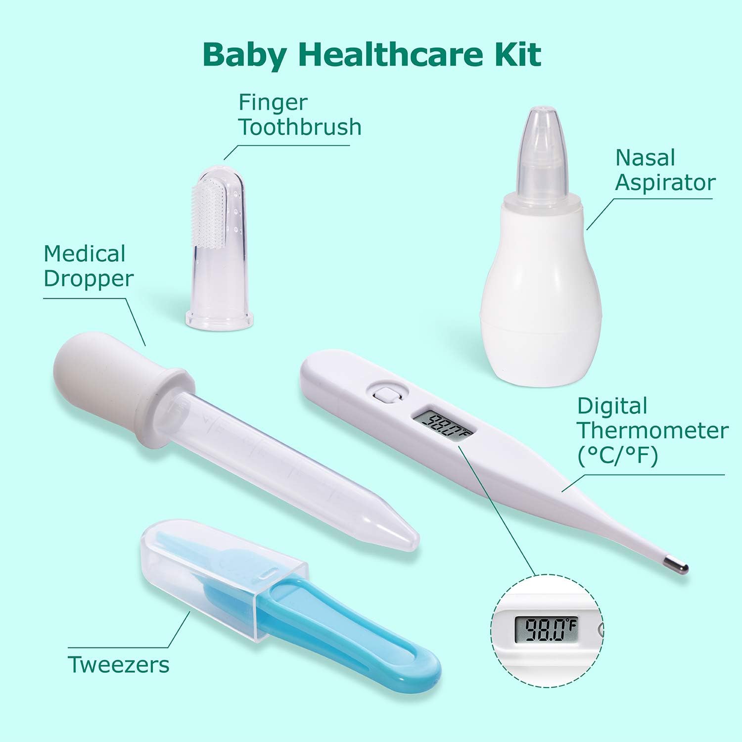 Baby Healthcare and Grooming Kit, 24 in 1 Baby Electric Nail Trimmer Set, Lupantte Nursery Care Kit, Toddler Nail Clippers, Medicine Dispenser, Infant Comb, Brush, etc. Baby Care Products. : Baby