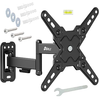 ARLI TV Wall Mount for 13-42 Inch Pivoting & Tilting Extendable & Rotatable VESA Mount Wall Distance 66-274 mm Universal Wall Mount for LED LCD OLED Curved TV Gaming Monitor up to 43