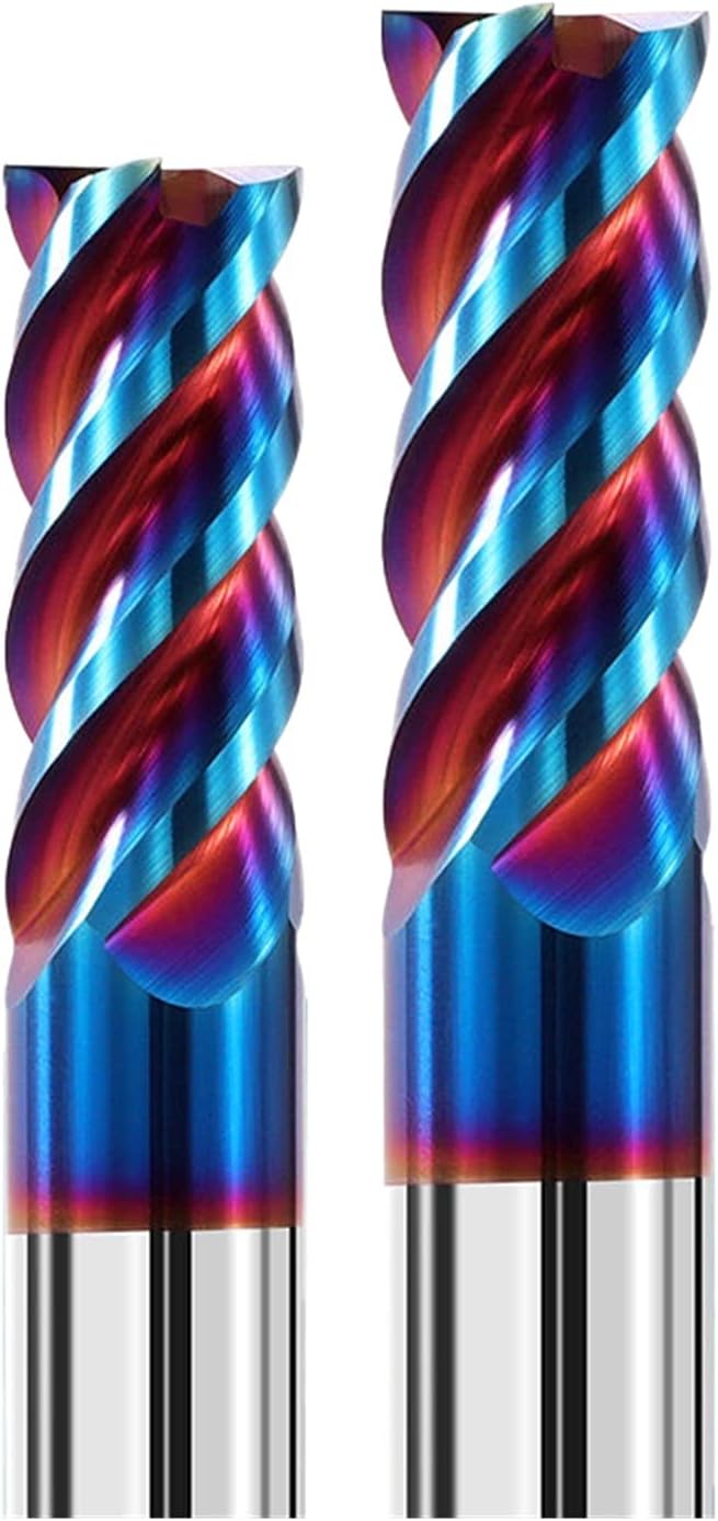 End Mill Cutter CNC Bits HRC65 Carbide End Mill 1 2 4 5 6 8 10 12mm 4Flutes Milling Cutter TiAIN Coated Bits(D3XD3X75)