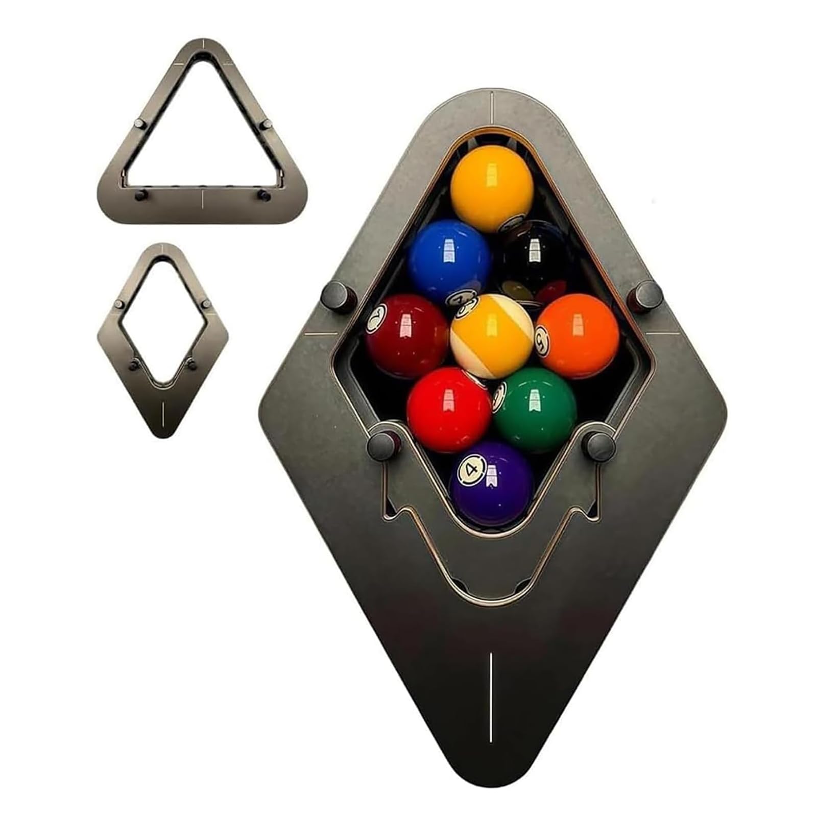 8-Ball/9-Ball Pro Precision Billiard Rack, Precision-Engineered Professional Billiard Rack System, Adjustable Billiards Accessories, Pool Table Accessory for Consistent Tight Racking (9 Ball)