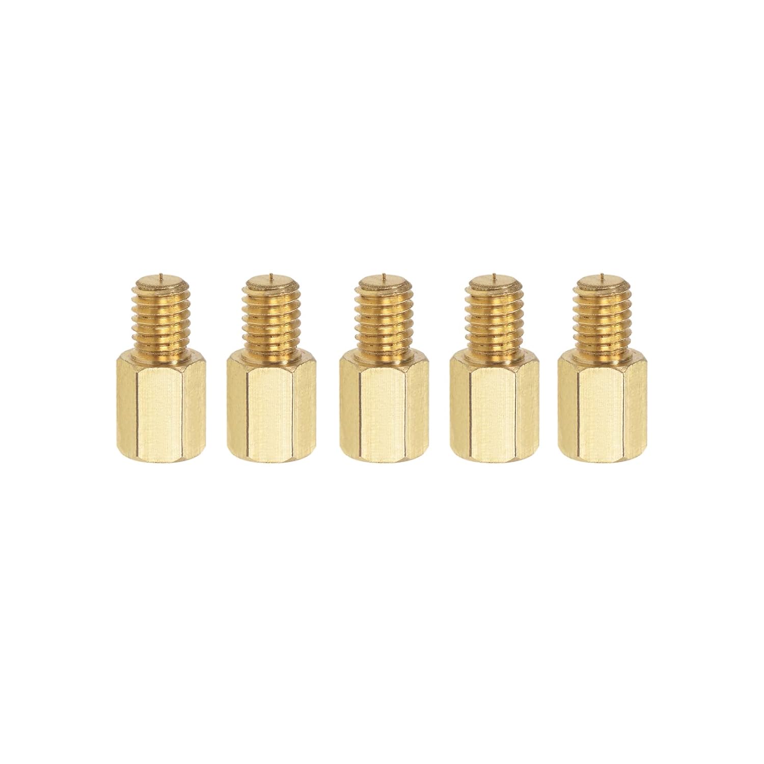 YOKIVE 5 Pcs M6 Standoff Screws, Brass Hex PCB Standoffs, Keep Height Consistent, Great for