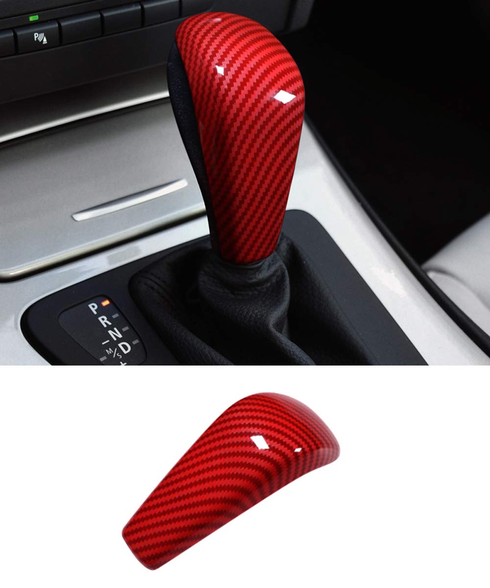 GZXinWei Red Auto Accessories ABS Gear Shift Cover Decoration Sticker