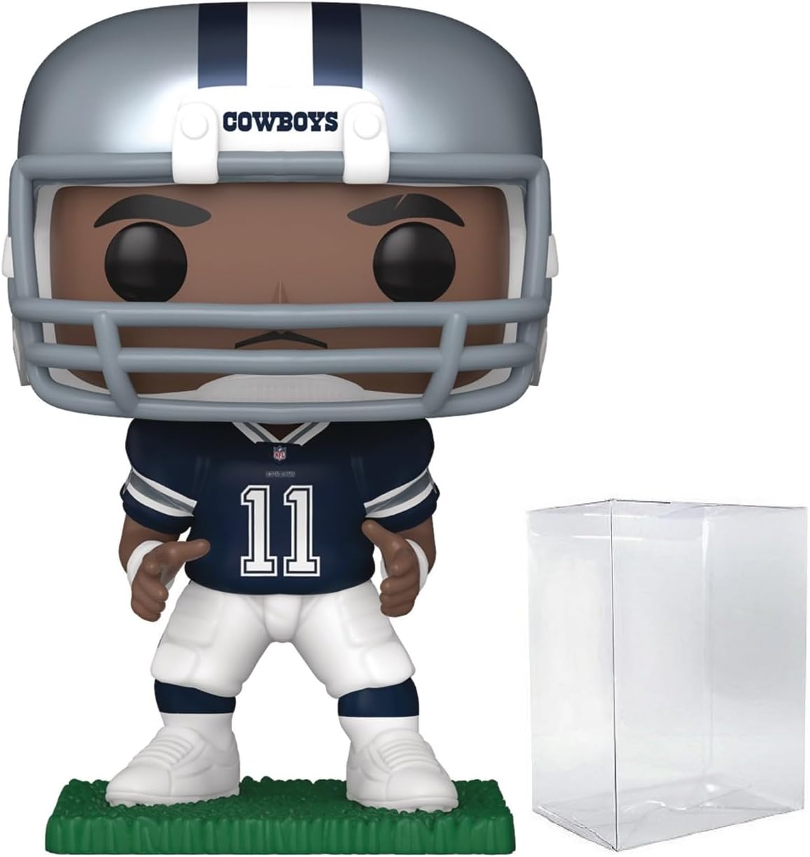 POP Football: Cowboys - Micah Parsons (Navy Jersey) Funko Vinyl Figure (Bundled with Compatible Box Protector Case), Multicolor, 3.75 inches