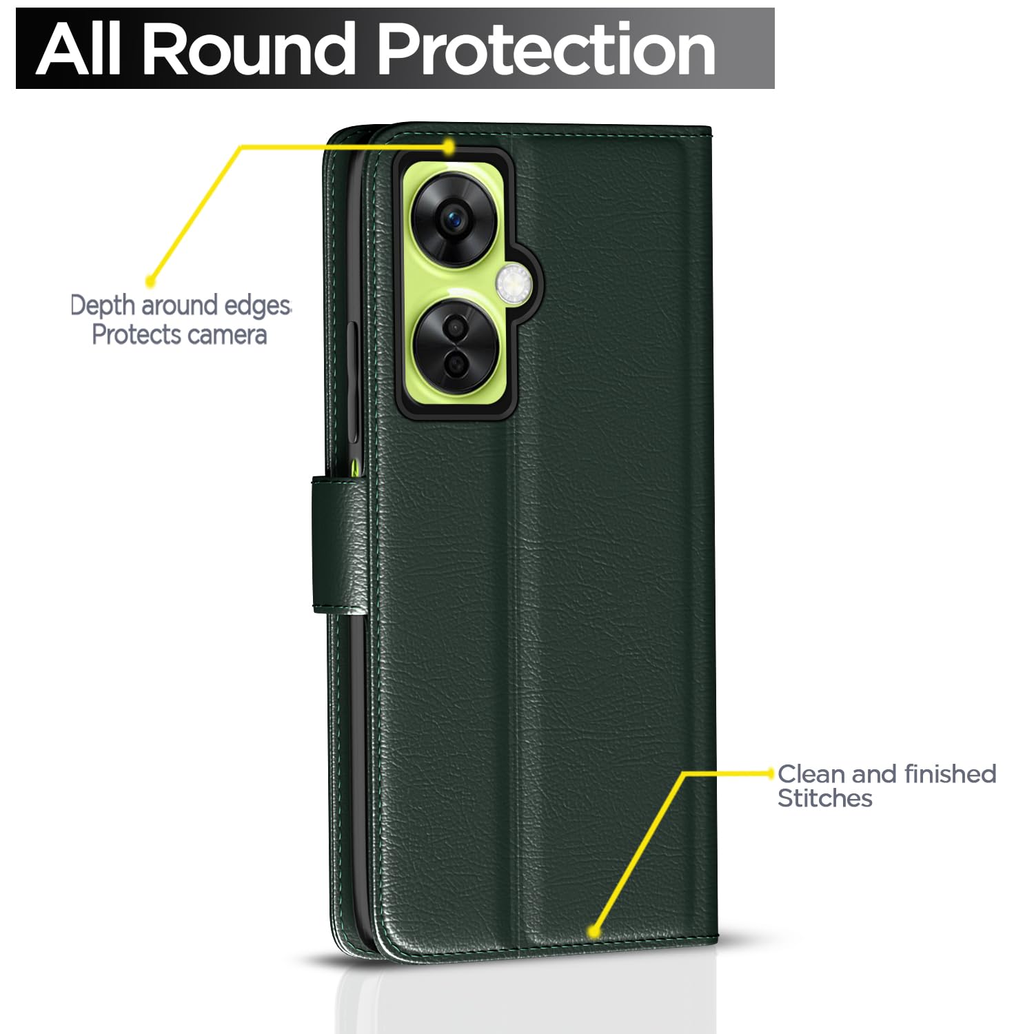Pikkme OnePlus Nord Ce 3 Lite Flip Cover - Leather & Protection -4
