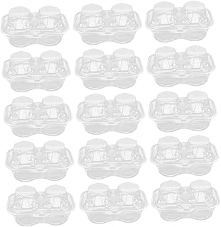 Mikinona 50pcs 2 Hole Cake Box Plastic Cupcake Containers Clear Pie Carrying Case Plastic Dessert Cups Macaroon Boxes Packaging Cake Boxes Cupcake Cups Paper Cup The Pet