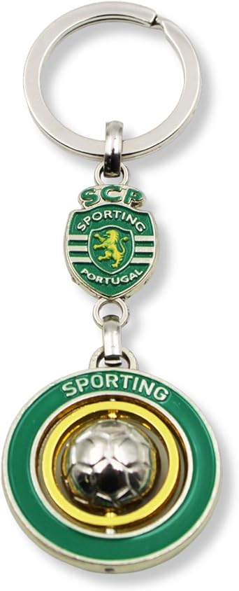 Dupla Official Sporting CP Spinning Ball Keychain with Club Crest