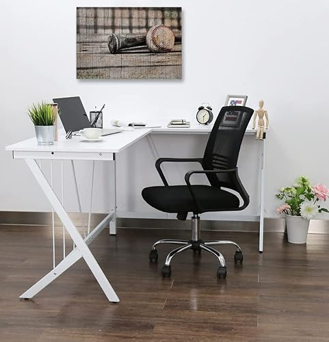 Miniatura 5 de Arte de pared para habitación de niños, póster deportivo de béisbol, arte abstracto, pintura al óleo, cuadro rústico, decoración de pared de baño,